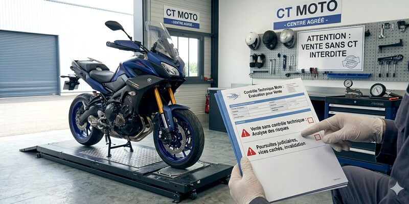 Vendre une moto sans contrôle technique